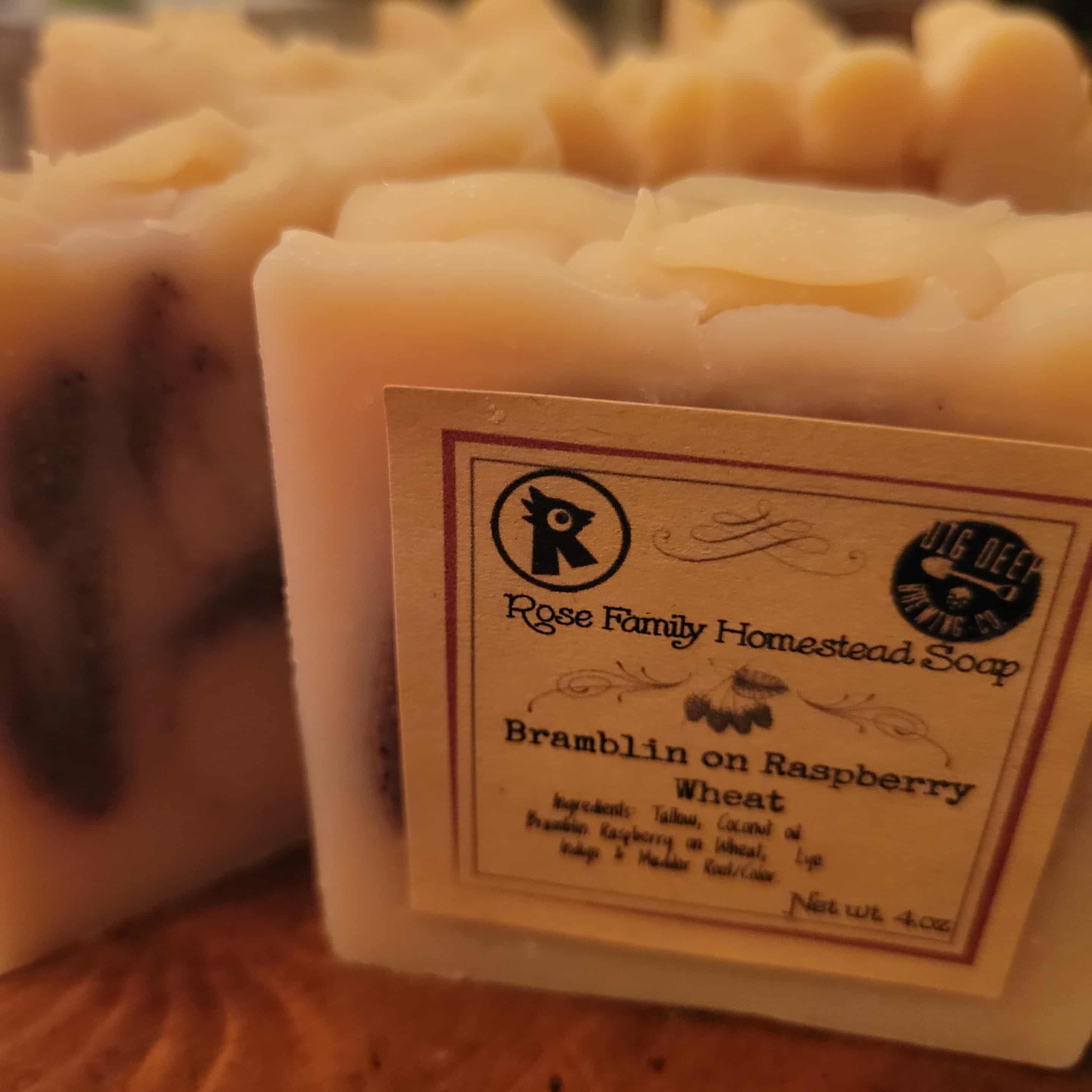 Tallow Soap - (DIG DEEP) Bramblin' On Raspberry Wheat